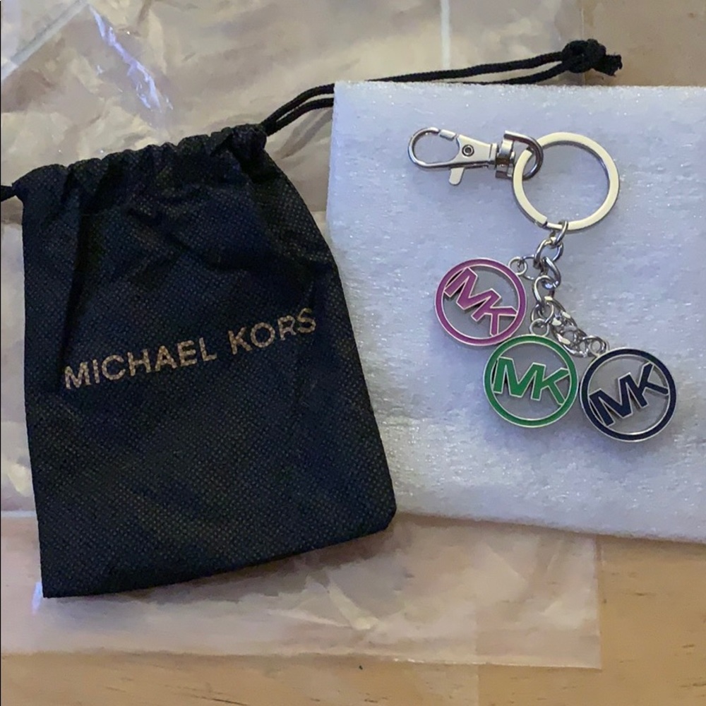 Michael Kors Silver Multi-Color Keychain / Charm. - Picture 7 of 8